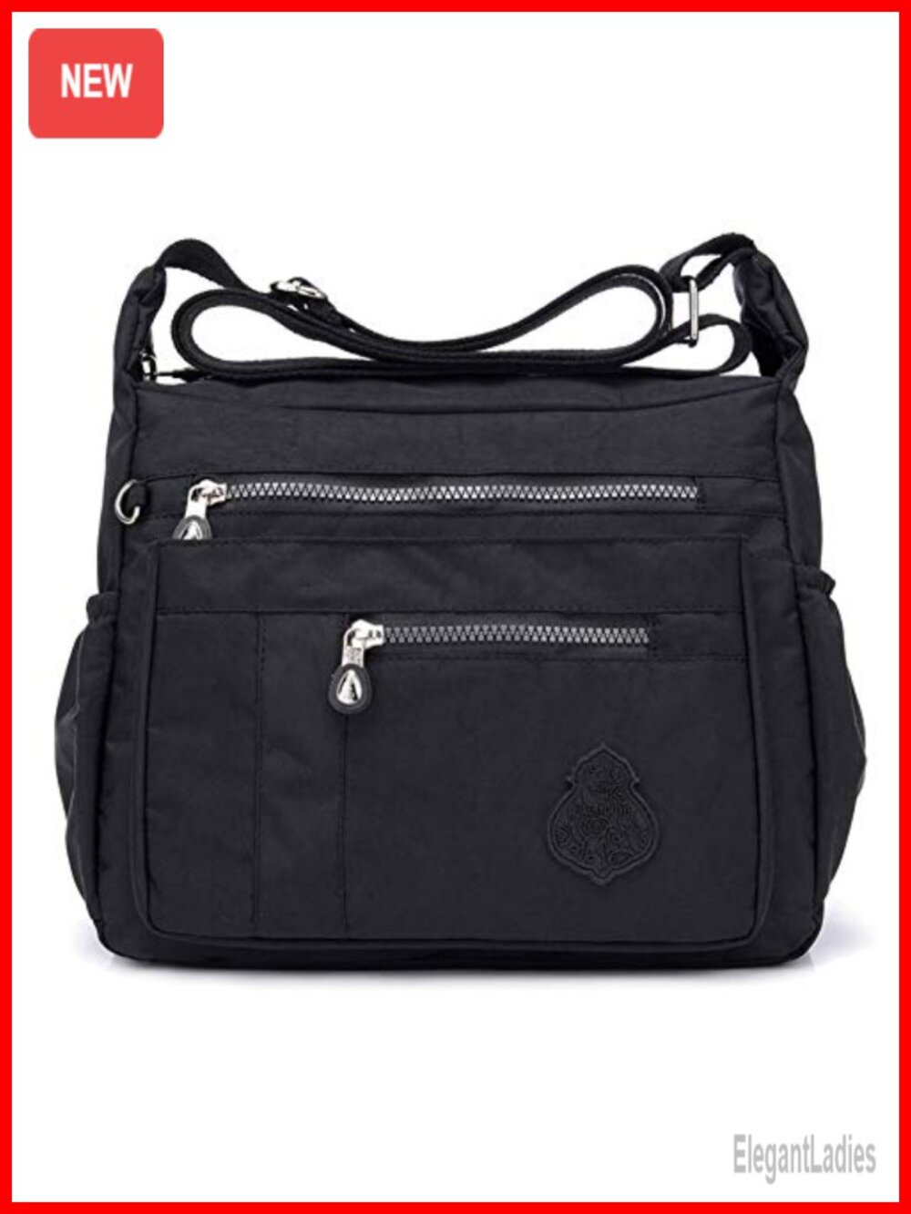 Women's Nylon Messenger Shoulder Bag Crossbody Purse Adjustable Strap Handbag